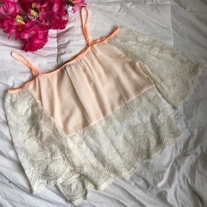 Off the Shoulder Cream Lace Sheer Top